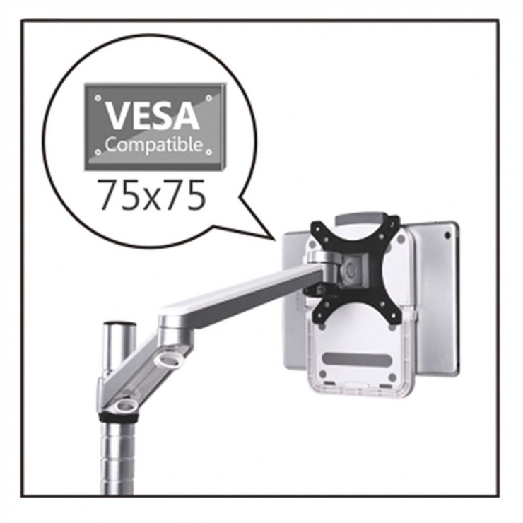 Imagine Suport universal tableta flexibil compatibil VESA alb, Roline 17.0.0029